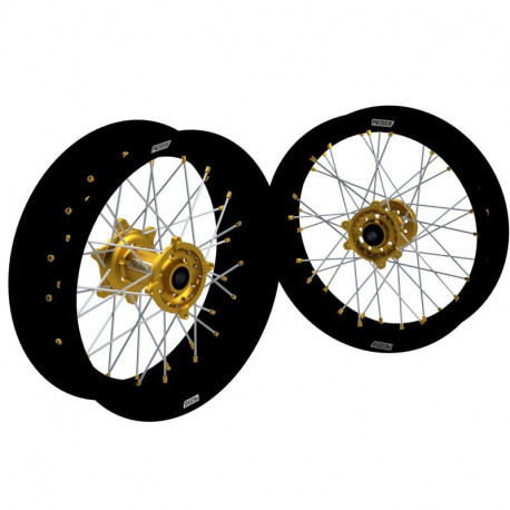 Supermoto wheelset - Suzuki 400 DRZ (+ DRZ SM / E / S) 00-24 - Customizable