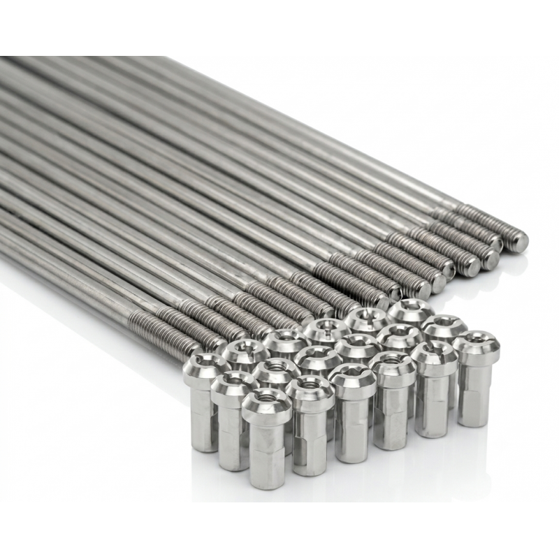 OEM Spokes + Nipples Pack - Rear wheel 18" - Suzuki 125 RM 81-83 (pack x36)