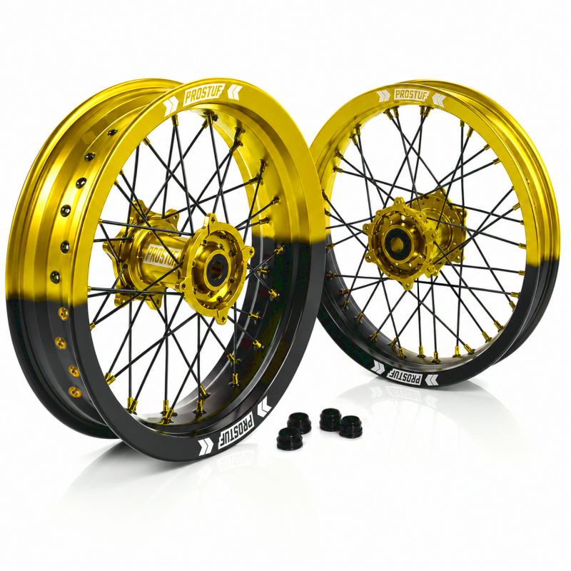 Paire de roues Supermotard PROSTUF - Suzuki 250 RMZ 07-25 + 450 RMZ 05-25 - Personnalisable