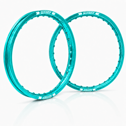 Jante avant + arrière PROSTUF - 21 x 1.60 - 19 x 2.15 - Turquoise