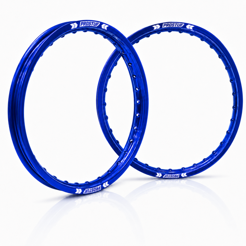 Jante avant + arrière PROSTUF - 21 x 1.60 - 19 x 2.15 - Bleu