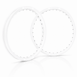 Jante avant + arrière PROSTUF - 21 x 1.60 - 19 x 2.15 - Blanc