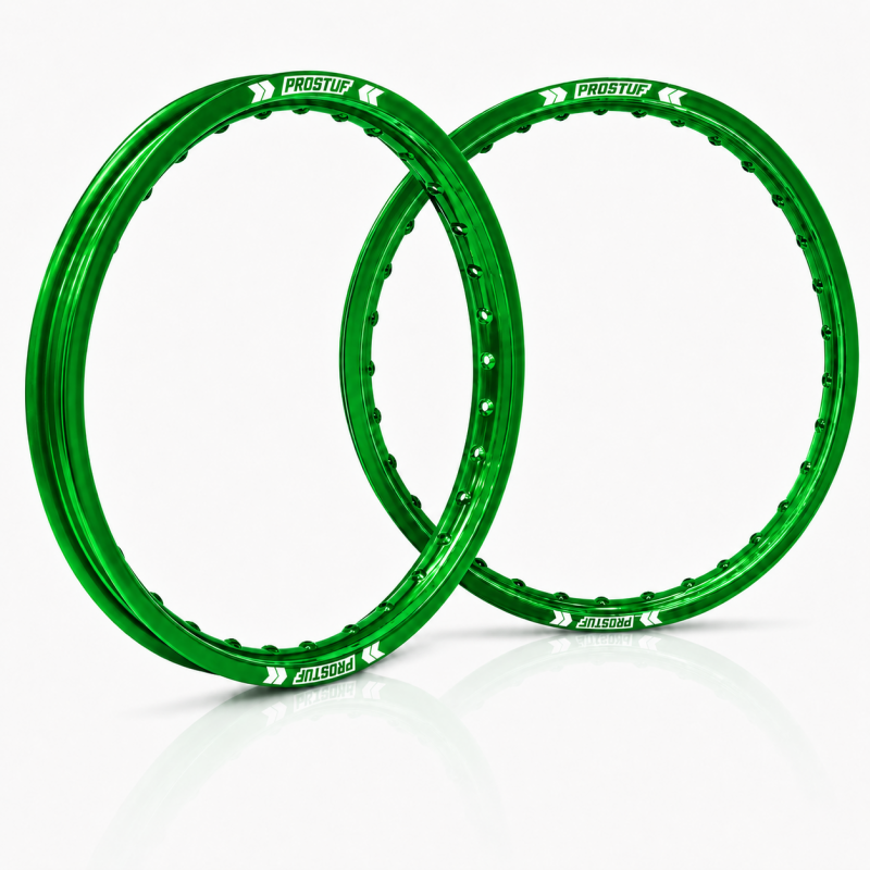 Jante avant + arrière PROSTUF - 21 x 1.60 - 19 x 2.15 - Vert
