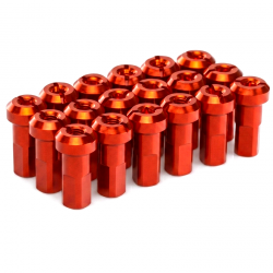 Pack écrous Rayons PROSTUF - Aluminium - 3.5 mm / 9G (pack x32) - Orange