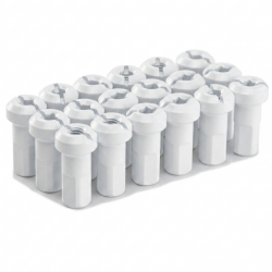 PROSTUF Aluminum Nipples pack 3.5 mm / 9G (pack x32) - White