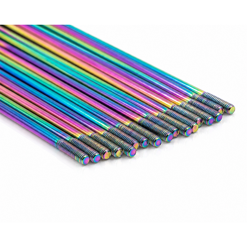 PROSTUF Front stainless steel spoke pack - Surron Light Bee - 3.2 mm / 10G - 17x1.40 - Rainbow
