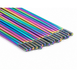 Pack rayons inox arrière PROSTUF - Surron Light Bee - 3.5 mm / 9G - 16x1.85 - Rainbow